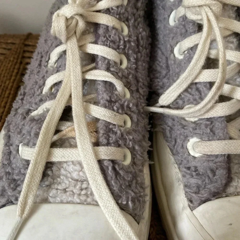 Converse Run Star Hike Sherpa Sneakers Women’s 9.5 Chuck Taylor Shoes Platform